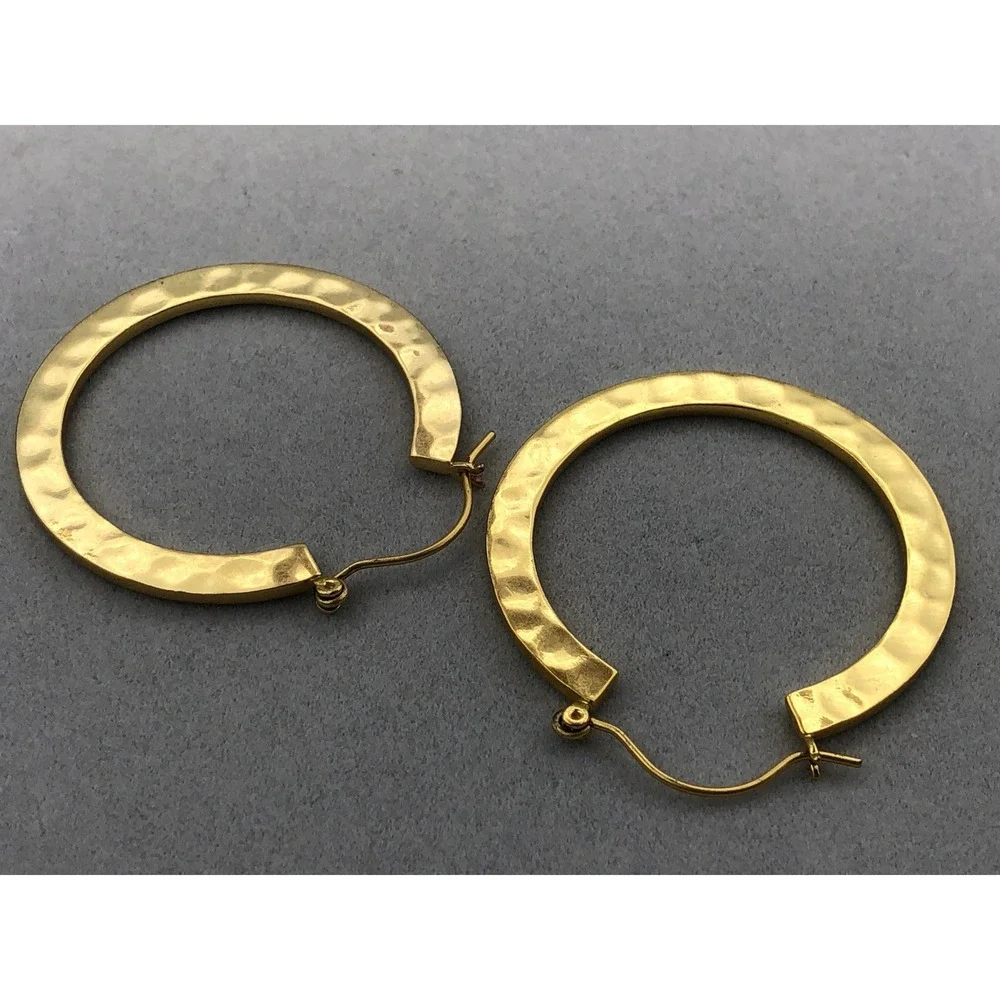 Earrings Lot Gold Tone Hammered Hoops Gunmetal Silver‎ Tone Filigree Ball Drops